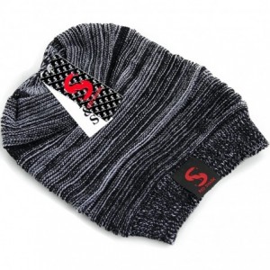 Skullies & Beanies Unisex Adult Winter Warm Slouch Beanie Long Baggy Skull Cap Stretchy Knit Hat Oversized - Black - CB1291DZ...