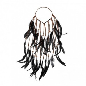 Headbands Boho Headdress Feather Headband Accessories - Black - CF18M5C8ZO0 $9.67
