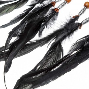 Headbands Boho Headdress Feather Headband Accessories - Black - CF18M5C8ZO0 $9.67
