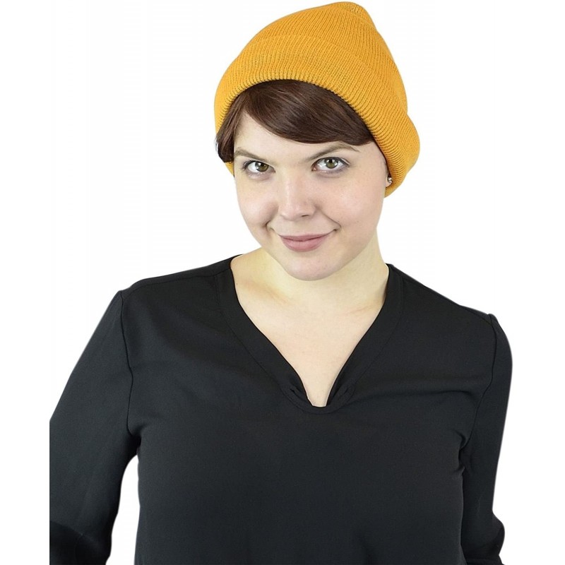 Berets Women's Without Flower Accented Stretch French Beret Hat - Gold - C7125QXXUVN $9.97