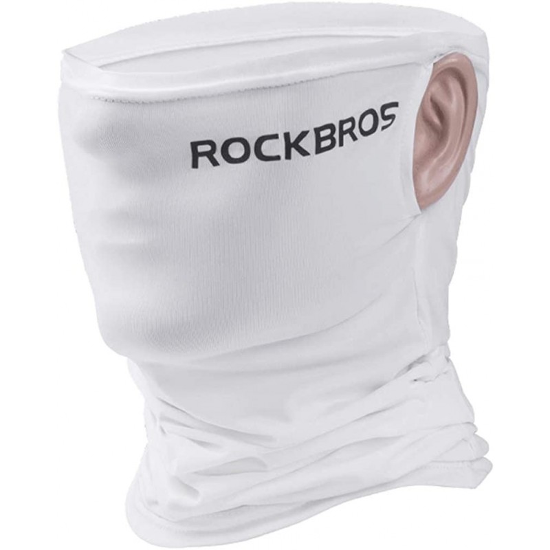 Balaclavas Cooling Neck Gaiter Face Mask Bandana Face Scarf UPF50+ UV Protection Fishing Mask - White - CZ197NSCU6R $13.43