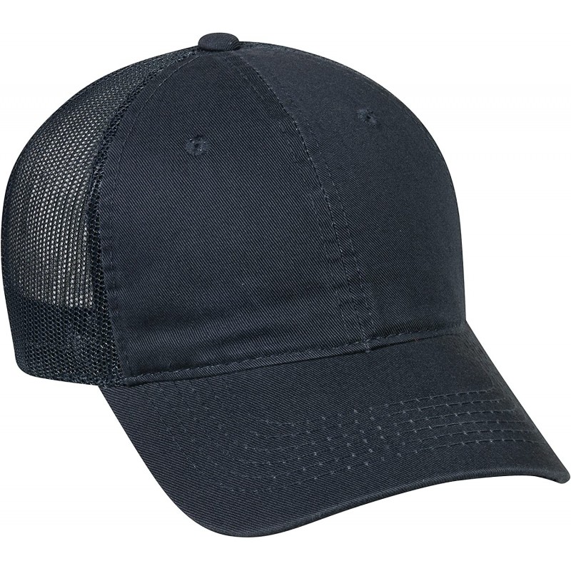 Baseball Caps Garment Washed Meshback Cap - True Navy - CN11TZOOY65 $10.32