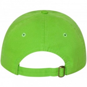 Baseball Caps Custom Dad Soft Hat Add Your Own Embroidered Logo Personalized Adjustable Cap - Neon Green - C61953W9YIH $21.63
