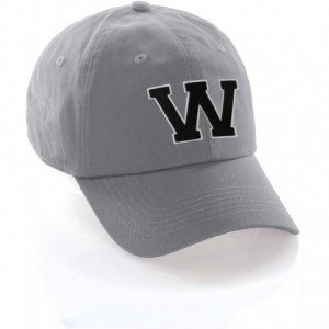 Baseball Caps Custom Hat A to Z Initial Letters Classic Baseball Cap- Light Grey White Black - Letter W - CV18NDNWA3L $16.63