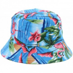 Bucket Hats Packable Reversible Black Printed Fisherman Bucket Sun Hat- Many Patterns - Tropical Flamingo Blue - CT18EE0Q4KK ...