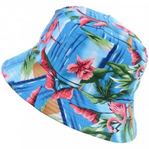 Bucket Hats Packable Reversible Black Printed Fisherman Bucket Sun Hat- Many Patterns - Tropical Flamingo Blue - CT18EE0Q4KK ...