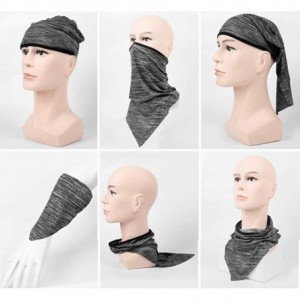 Balaclavas Men's Neck Gaiter Bandana Breathable Balaclava for Wind Sun UV and Dust Protection Head Wrap - Black&grey - CO197T...