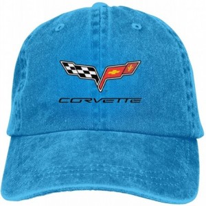 Baseball Caps Adult Men's Corvette 2015 100% Cotton Workout Cap Adjustable Unstructured Hat - Blue - CH18WXQSX5U $13.00