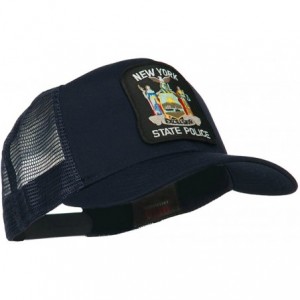 Baseball Caps New York State Police Patched Mesh Back Cap - Navy - CM11ND58JAD $24.49
