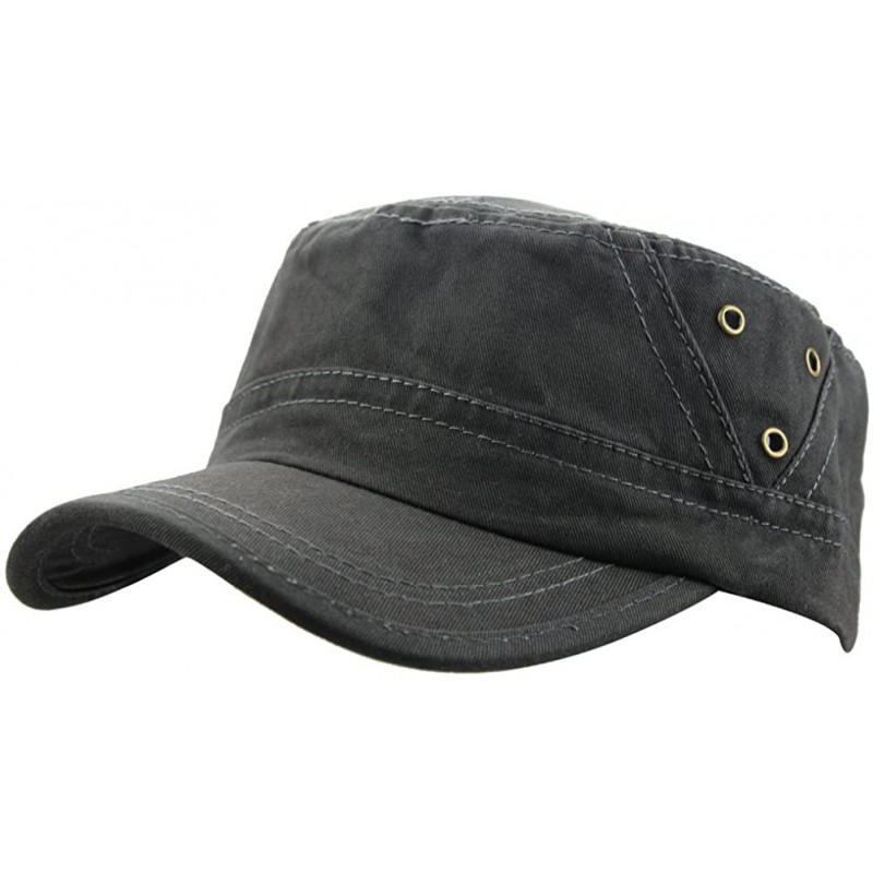 Baseball Caps Mens Cotton Baseball Twill Army Millitary Corps Running Sun Hat Cap Visor Hats - Dark Gray - CG12IOZ9FVJ $7.23