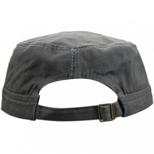 Baseball Caps Mens Cotton Baseball Twill Army Millitary Corps Running Sun Hat Cap Visor Hats - Dark Gray - CG12IOZ9FVJ $7.23