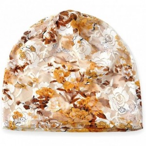 Skullies & Beanies Women Chemo Hat Elegant Floral Lace Turban Chemo Cancer Beanie Cap Sleepping Hat - 13c - CH1855Q9AHO $27.26