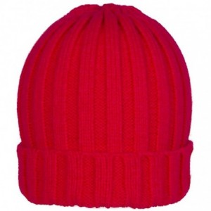 Skullies & Beanies Winter Ribbed Pocket Beanies - Red - C211P5L1BBX $8.07