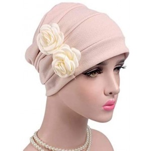 Skullies & Beanies Women Vintage Silky Turbans Bonnet Elastic Wide Band Multifunction Printing Hat Chemo Hair Loss Cap - A-3 ...