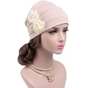Skullies & Beanies Women Vintage Silky Turbans Bonnet Elastic Wide Band Multifunction Printing Hat Chemo Hair Loss Cap - A-3 ...