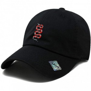 Baseball Caps King Snake Dad Hat Cotton Baseball Cap Polo Style Low Profile - Black W - CV18KEDNXKO $10.14