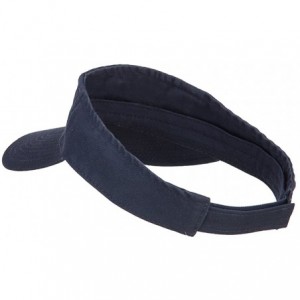 Visors Green Fly Fishing Embroidered Pro Style Cotton Washed Visor - Navy - CK18EQ6MU28 $20.19