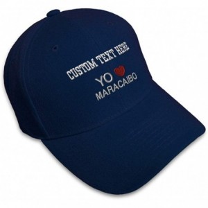 Baseball Caps Custom Baseball Cap Yo Amo Maracaibo Spanish Embroidery Dad Hats for Men & Women - Navy - CS18ANKYDTU $15.72