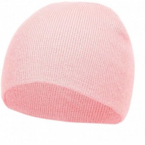 Skullies & Beanies Short Cuffless Beanies - Pink - CH12MH0FAYR $8.27