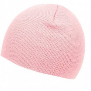 Skullies & Beanies Short Cuffless Beanies - Pink - CH12MH0FAYR $8.27