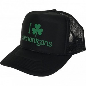 Baseball Caps I Shamrock Shenanigans- St Patrick's Day Campaign Adjustable Unisex Hat Cap (Black) - CB12O812WYH $22.72