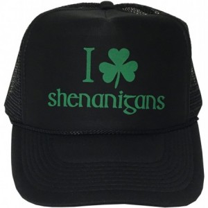 Baseball Caps I Shamrock Shenanigans- St Patrick's Day Campaign Adjustable Unisex Hat Cap (Black) - CB12O812WYH $14.32