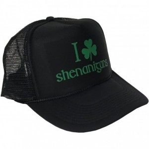 Baseball Caps I Shamrock Shenanigans- St Patrick's Day Campaign Adjustable Unisex Hat Cap (Black) - CB12O812WYH $14.32