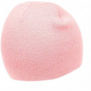 Skullies & Beanies Short Cuffless Beanies - Pink - CH12MH0FAYR $8.27