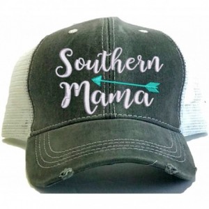 Baseball Caps Adult Custom Funny Trucker Hat Southern Mama Arrow Women Mom Distressed Baseball Cap - CQ18H4H330T $21.60