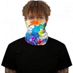 Balaclavas Bandana Face Mask Neck Gaiter- Dust Wind UV Protection Vivid 3D Mouth Cover for Women Men - Oil Paint 4 - C3197T05...