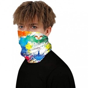 Balaclavas Bandana Face Mask Neck Gaiter- Dust Wind UV Protection Vivid 3D Mouth Cover for Women Men - Oil Paint 4 - C3197T05...