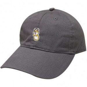 Baseball Caps Cute Welsi Corgi Cotton Baseball Dad Caps - Dark Grey - CP185WHDHQG $10.06