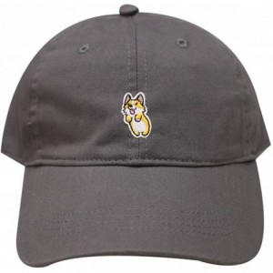 Baseball Caps Cute Welsi Corgi Cotton Baseball Dad Caps - Dark Grey - CP185WHDHQG $10.06