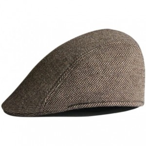 Newsboy Caps Men's Casual Plaid Newsboy Caps - Khaki - CV11OBW5GGD $12.17