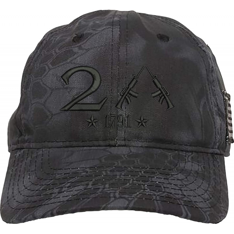 Baseball Caps Only 2nd Amendment 1791 AR15 Guns Right Freedom Embroidered One Size Fits All Structured Hats - Tac Black/Black...
