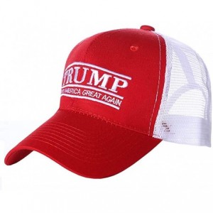 Baseball Caps Trump 2020 Keep America Great Campaign Embroidered USA KAG Hat - Baseball Trucker Mesh Back Cap - Maga-mesh-red...