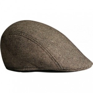 Newsboy Caps Men's Casual Plaid Newsboy Caps - Khaki - CV11OBW5GGD $12.17