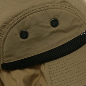Sun Hats 4 Panel Large Bill Flap Hat - Khaki - CW111QLU9TL $11.57