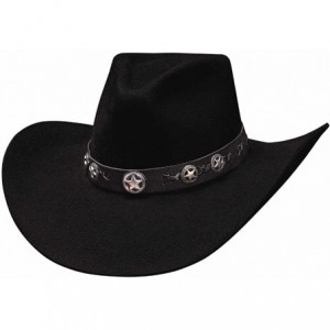 Cowboy Hats Bullhide Women's Star Studded 4X Premium Wool Cowgirl Hat Black 7 5/8 - CJ11DJCOXN3 $111.14