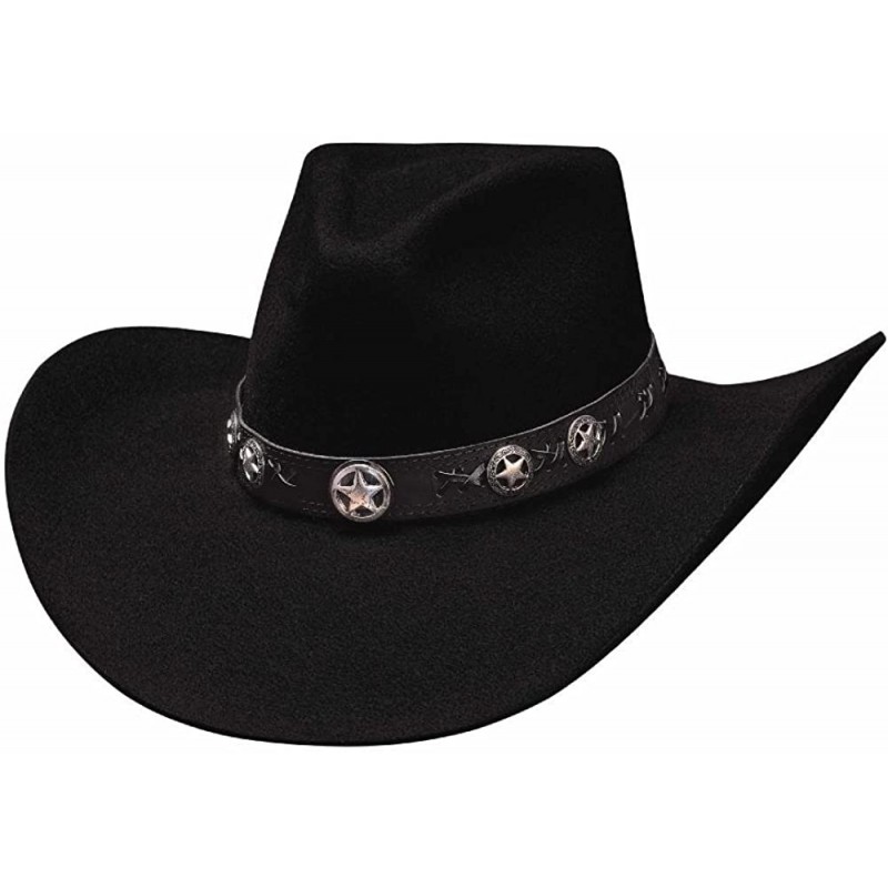 Cowboy Hats Bullhide Women's Star Studded 4X Premium Wool Cowgirl Hat Black 7 5/8 - CJ11DJCOXN3 $62.93