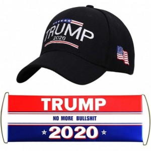 Baseball Caps Trump 2020 Hat & Flag Keep America Great Campaign Embroidered/Printed Signature USA Baseball Cap - Black1 - CN1...