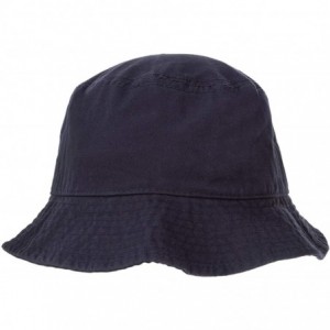 Bucket Hats 100% Cotton Bucket Hat for Men- Women- Kids - Summer Cap Fishing Hat - Navy Blue - C918DOCG34Y $13.45