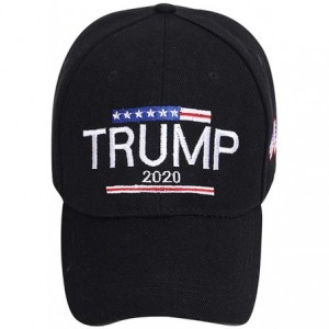 Baseball Caps Trump 2020 Hat & Flag Keep America Great Campaign Embroidered/Printed Signature USA Baseball Cap - Black1 - CN1...