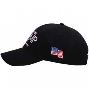 Baseball Caps Trump 2020 Hat & Flag Keep America Great Campaign Embroidered/Printed Signature USA Baseball Cap - Black1 - CN1...