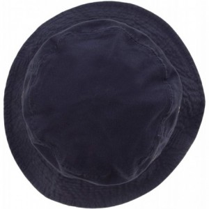 Bucket Hats 100% Cotton Bucket Hat for Men- Women- Kids - Summer Cap Fishing Hat - Navy Blue - C918DOCG34Y $13.45