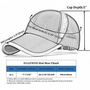 Baseball Caps Unisex Breathable Quick Dry Mesh Baseball Cap Running hat- L/XL - Blue-m/L - CM18ED4O09E $13.15