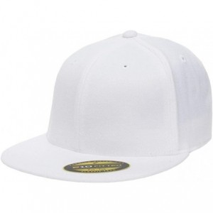 Baseball Caps Premium 210 Flexfit Fitted Flatbill Hat with NoSweat Hat Liner - White - CS18O94T3ID $12.01