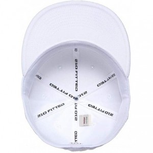 Baseball Caps Premium 210 Flexfit Fitted Flatbill Hat with NoSweat Hat Liner - White - CS18O94T3ID $12.01