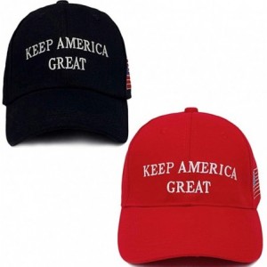 Skullies & Beanies Donald Trump 2020 Keep America Great Cap Adjustable Baseball Hat with USA Flag [2/3 Pack] - C018SLXZK2R $9.51
