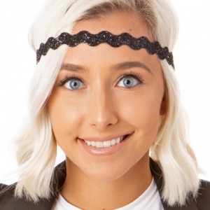 Headbands Cute Fashion Adjustable No Slip Hairband Headbands for Women Girls & Teens (2pk Fashion Black 2pk) - CV18A99HXZ9 $1...